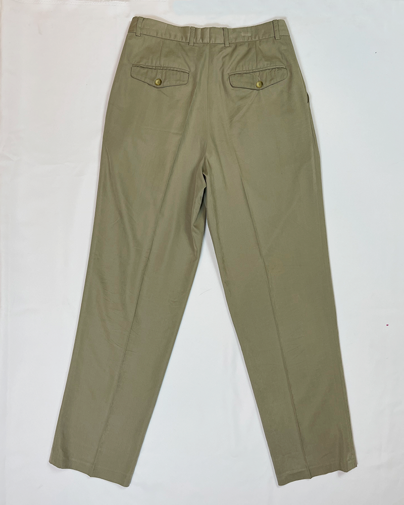 Vintage Beige Pleated Social Pants