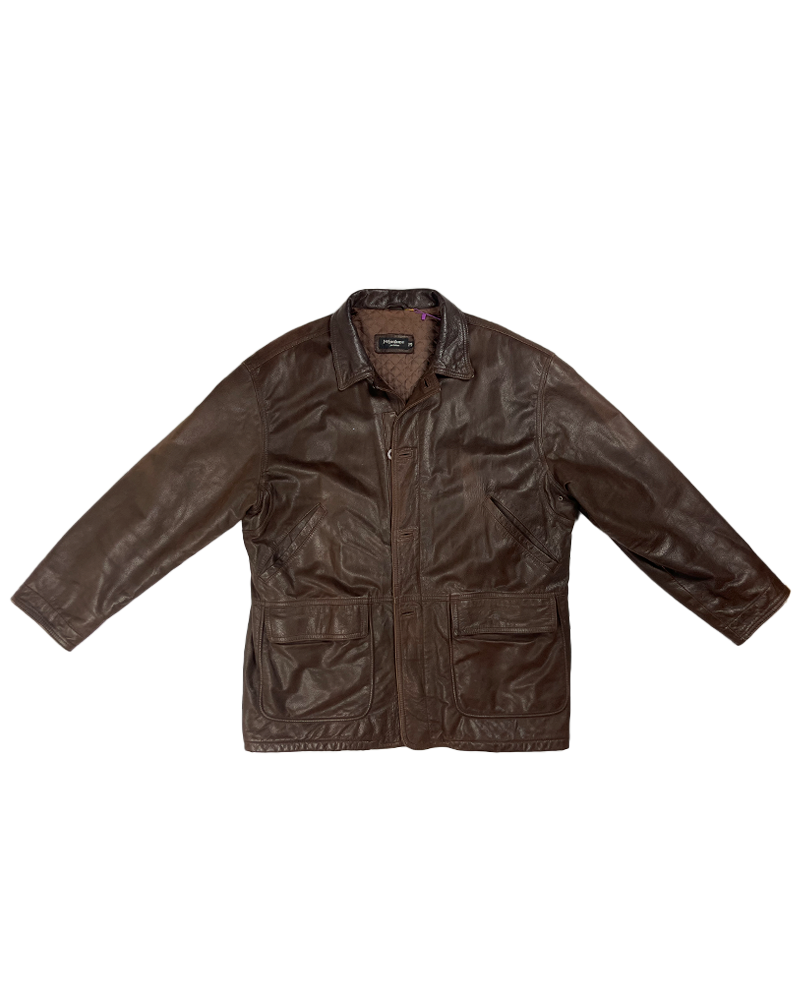 YSL Brown Leather Hunter Jacket