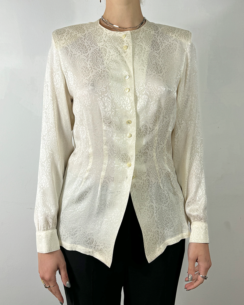 Pearl Silk Arabesque Shirt - Main