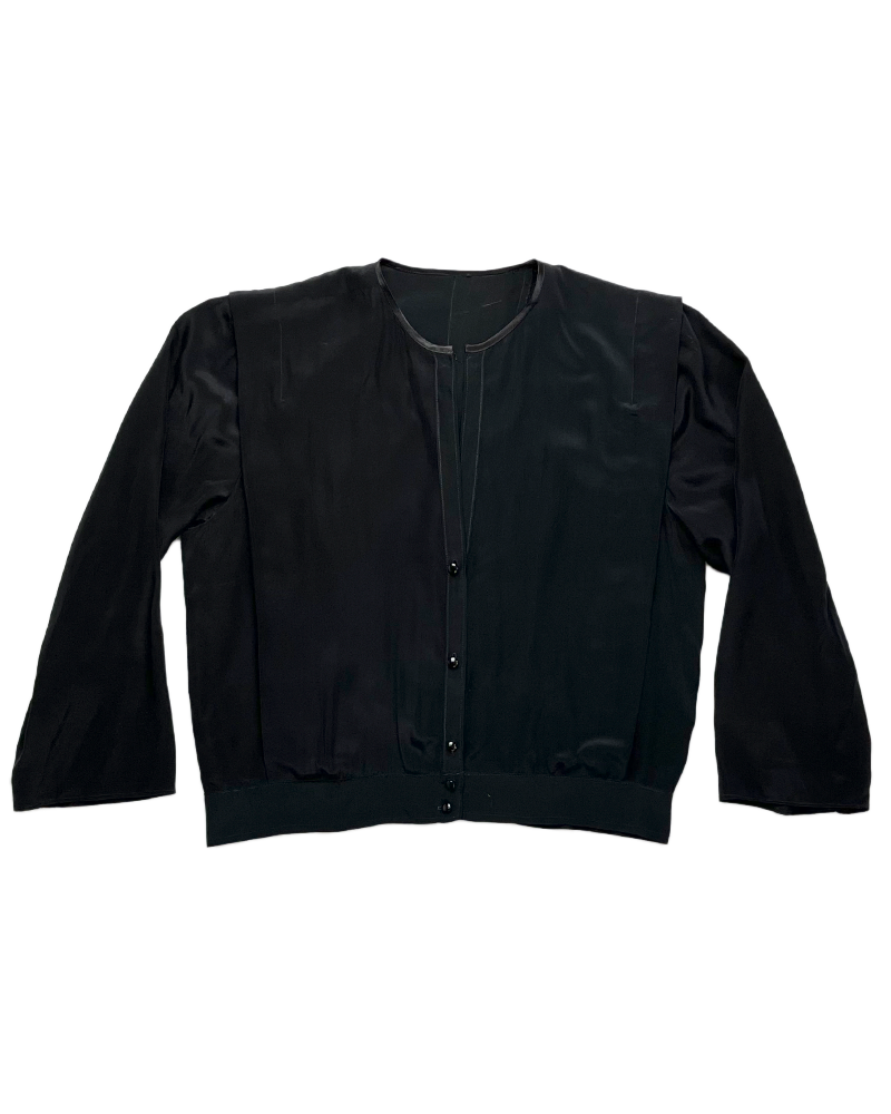 Fancy Lawyer Black Silk Shirt - Main