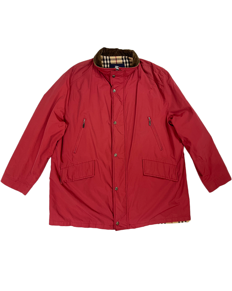 Washed Red Burberry Coat - Main