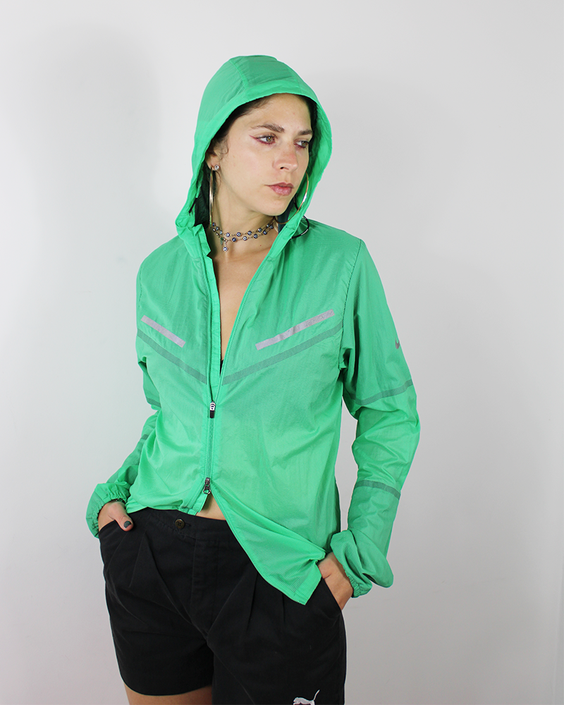 Lime green 2025 windbreaker nike