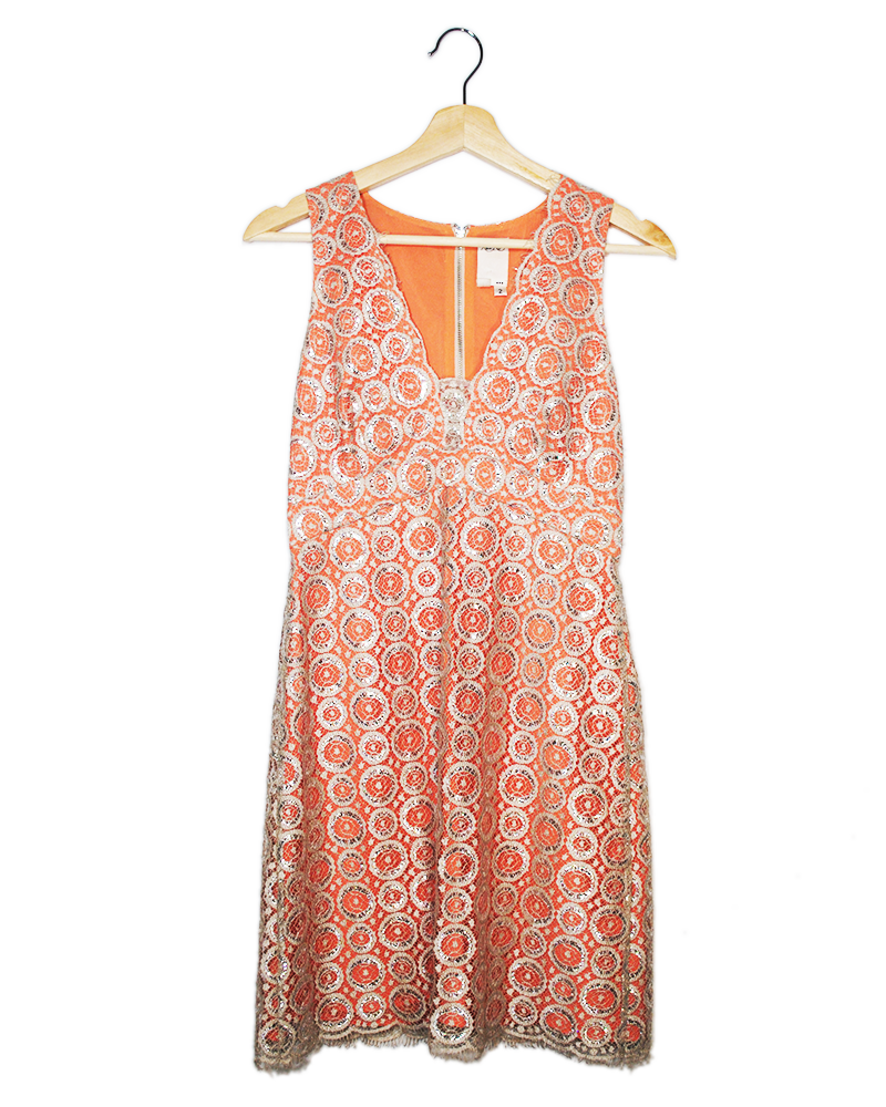 Silver Orange Dress - Main