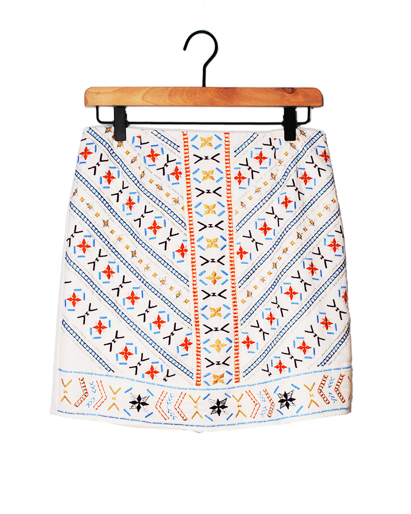Tribal White Skirt - Main