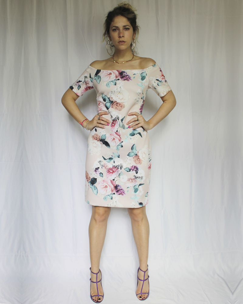 Flowered Calvin Klein Dress - Body shot