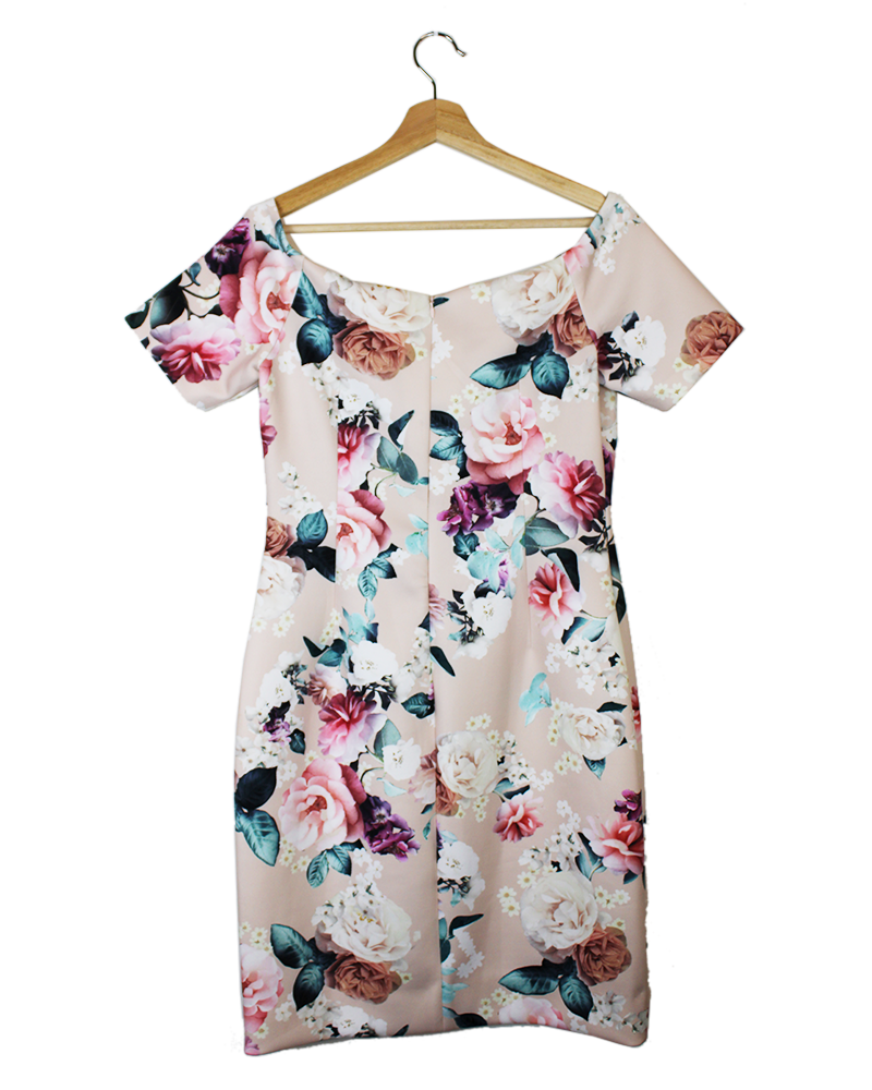 Flowered Calvin Klein Dress - Back shot