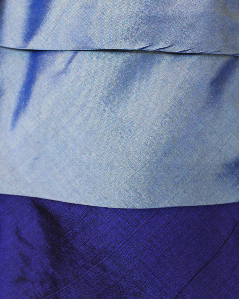 Blue Silk Candy Skirt - Detailed view
