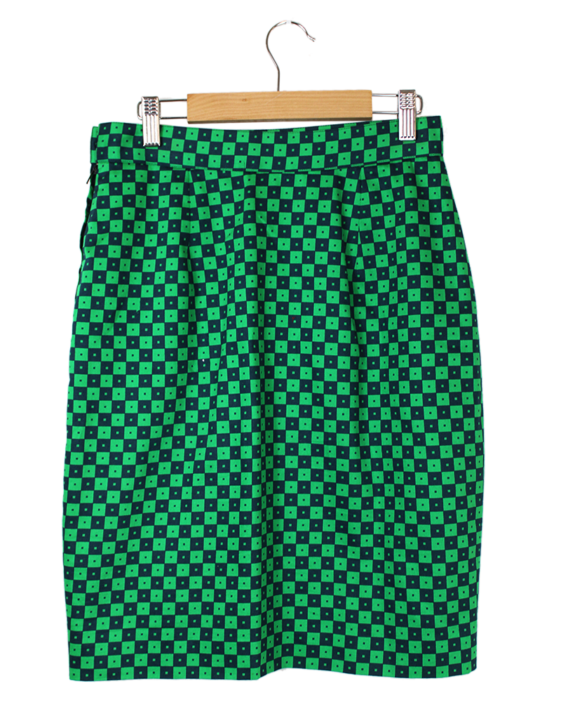 Green Chess Lady Skirt - Detailed view