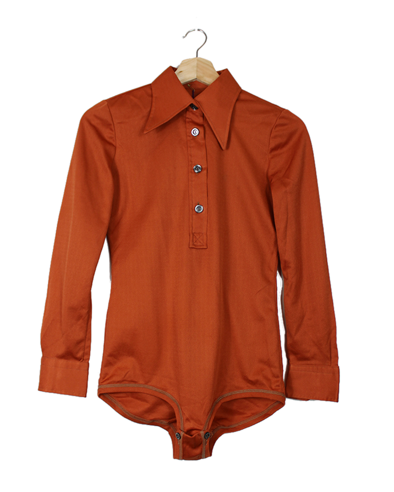70's Orange Longsleeve BodySuit - Main