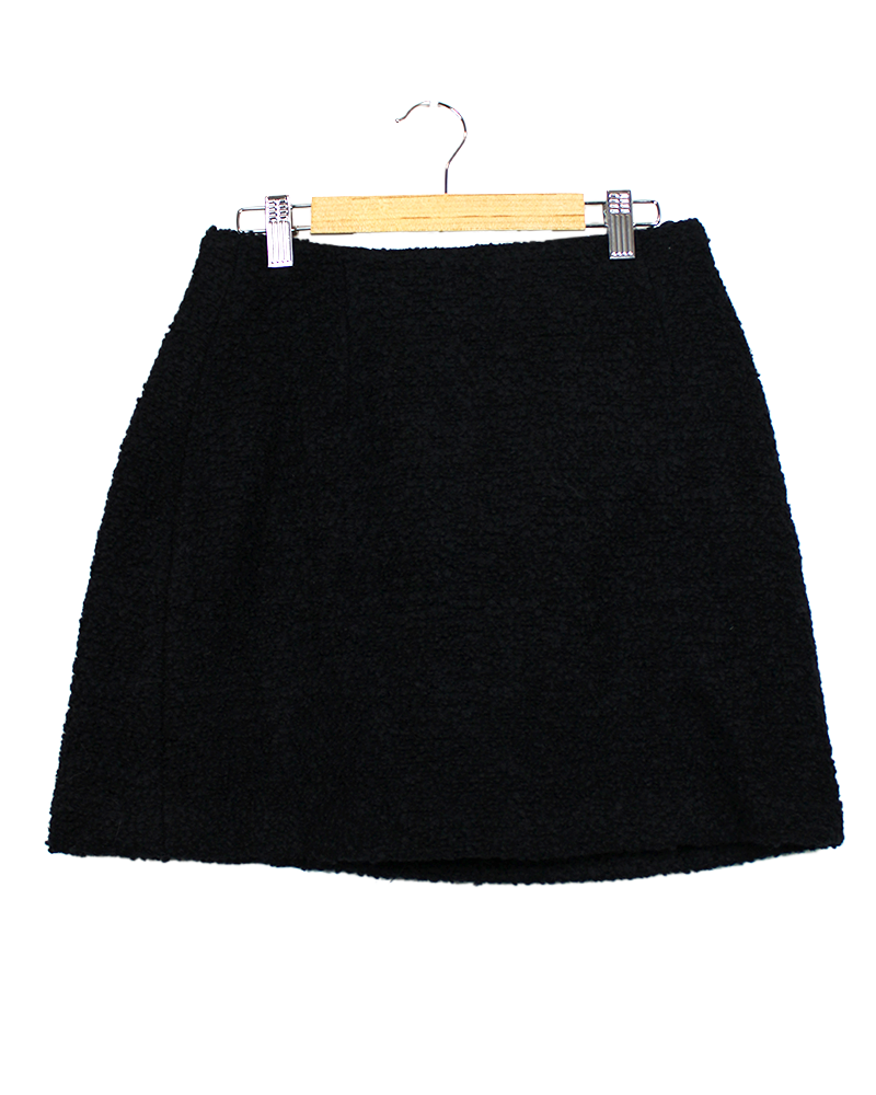 Tweed Black Mini Skirt - Main