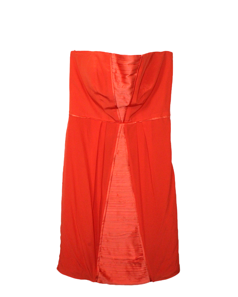 Strapless Orange Mini Dress - Main
