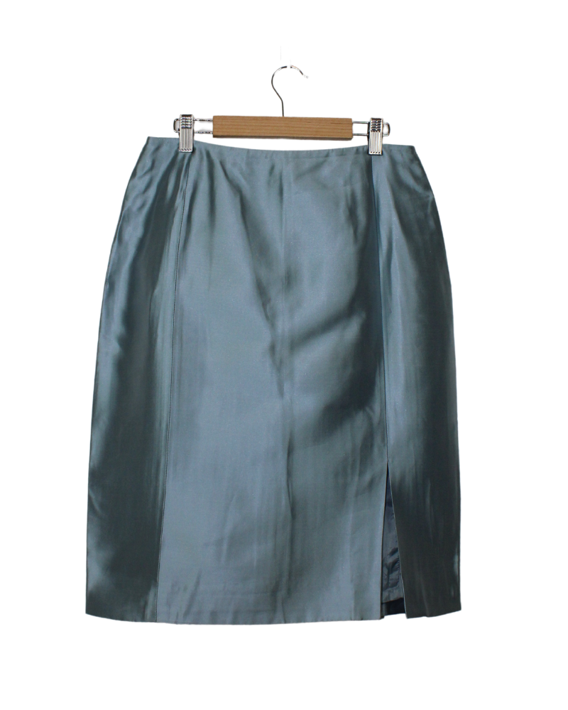 Sweet Blue Silk Skirt - Main