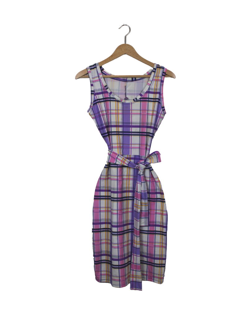 Pink and Lilac  Squared Dress - Main