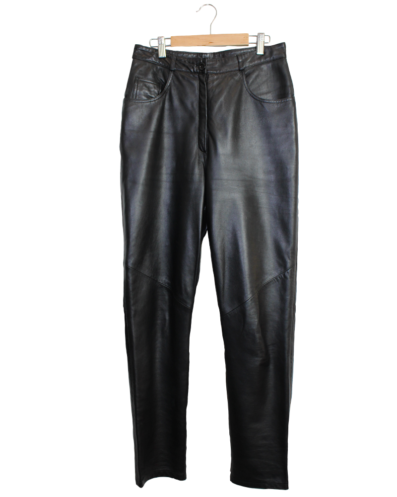 Perfect High Waisted Leather Pants - Main