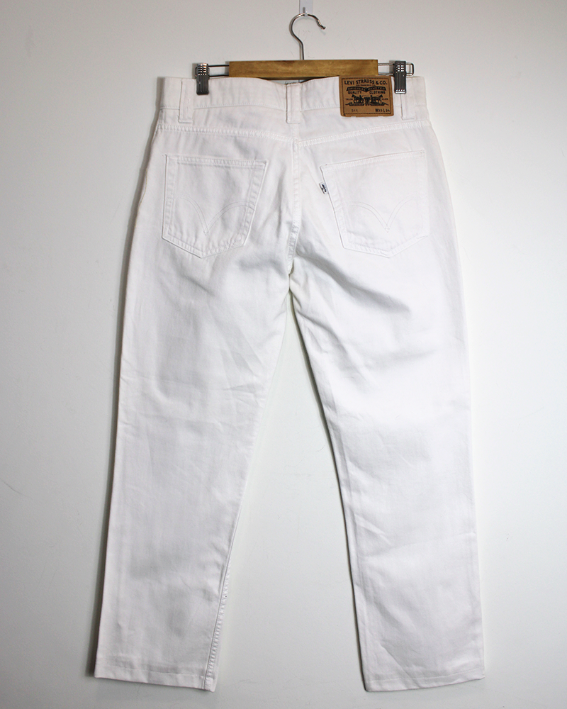 White Levis 511 Denim Trousers - Back shot