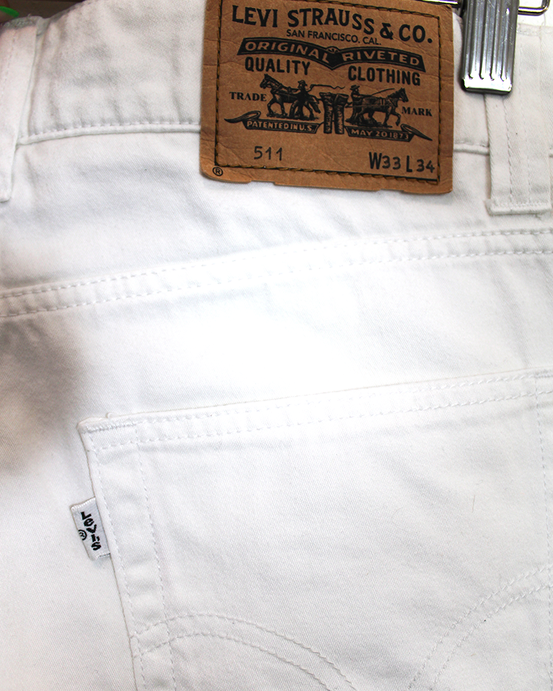 White Levis 511 Denim Trousers - Detailed view