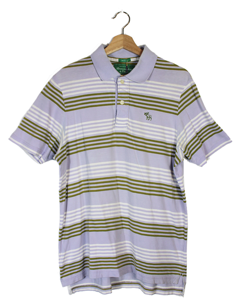 Lilac & Green Stripped Polo - Main