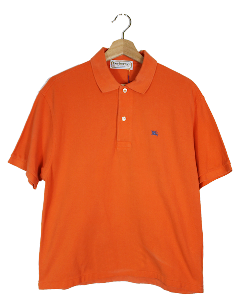 Vintage Orange Burberry Polo Shirt - Main