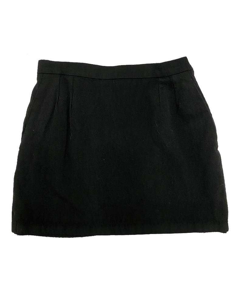Vintage YSL Black Wool Skirt - Main