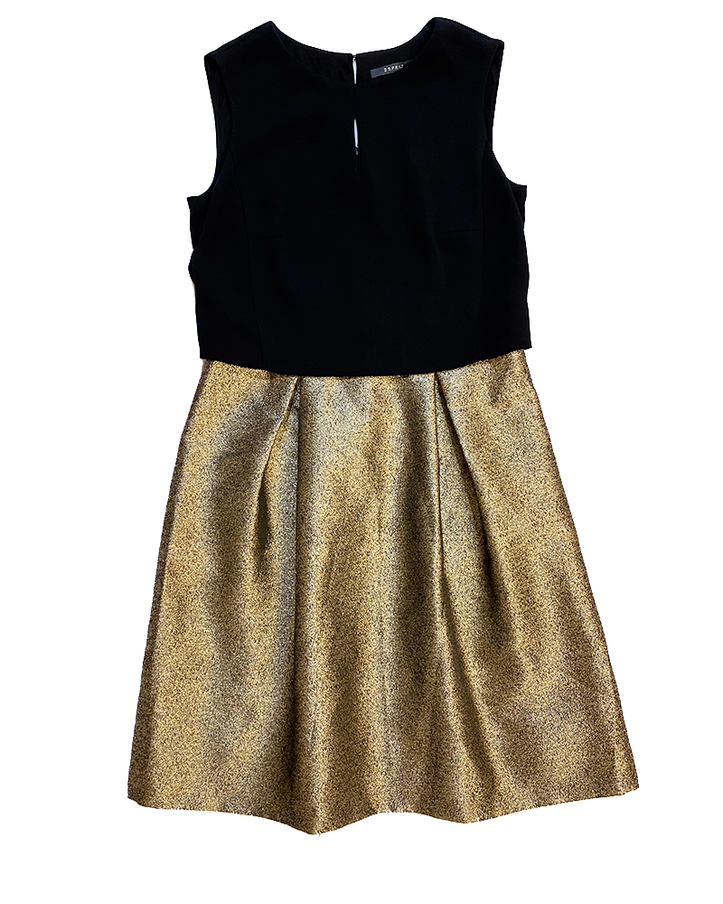 Black and Golden Glam Princess Dress - Main