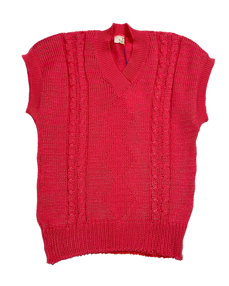 Bubble Gum Pink Knit Vest – PAKA Vintage Glam