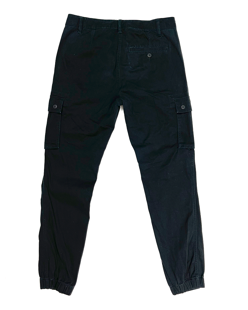 Black Classic Cargo Pants - Detailed View