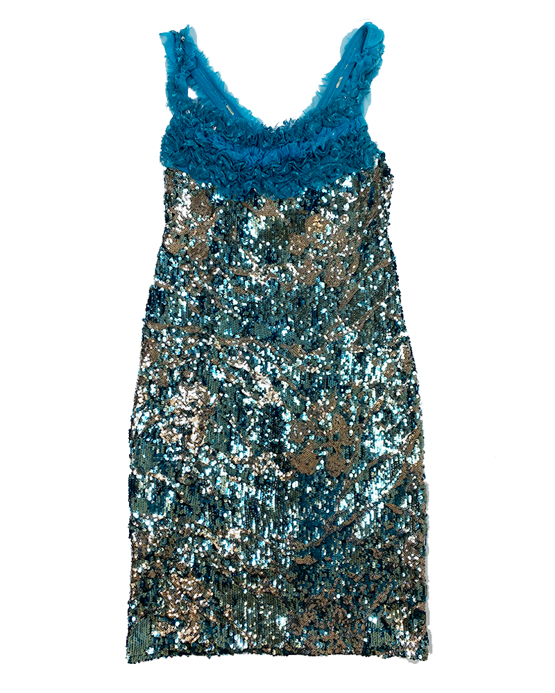 Miss Tuquoise Sequins Dress - Main