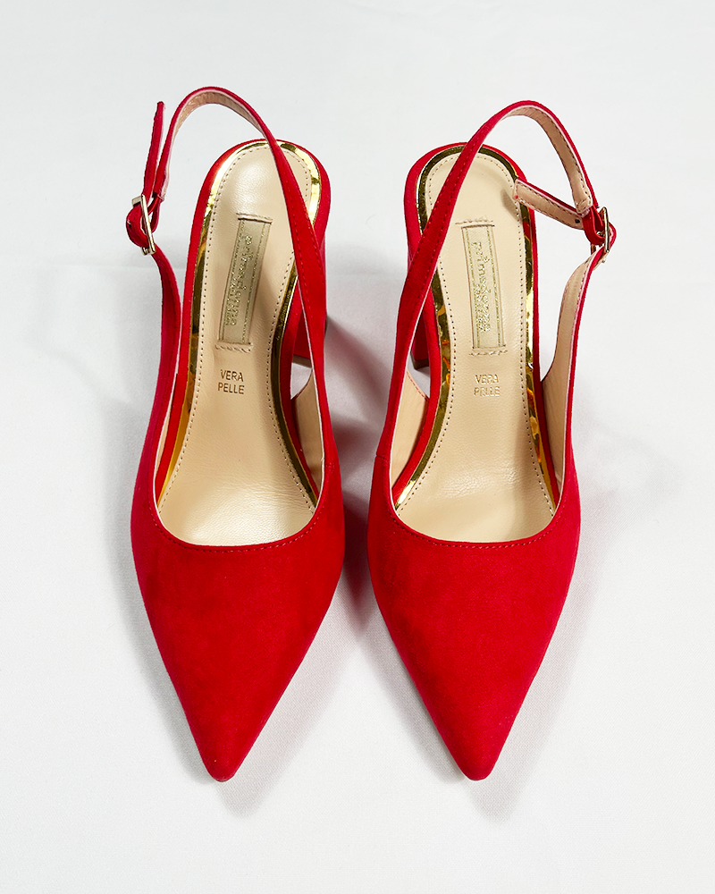 Red Fancy Scarpin - Detailed View