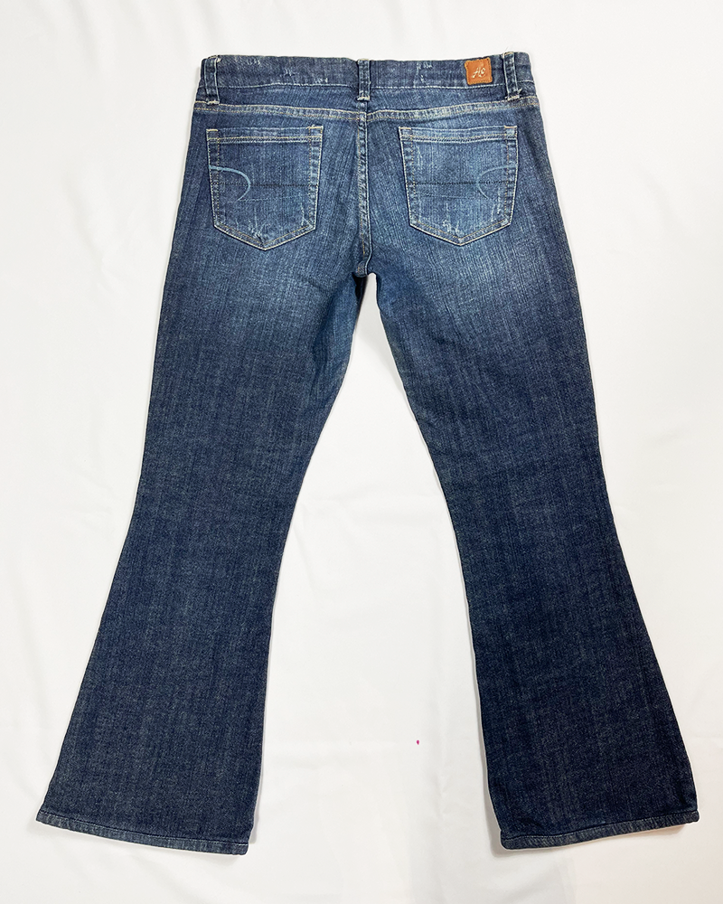 2000s Amarican Eagle Flare  Denim Pants - Detailed View