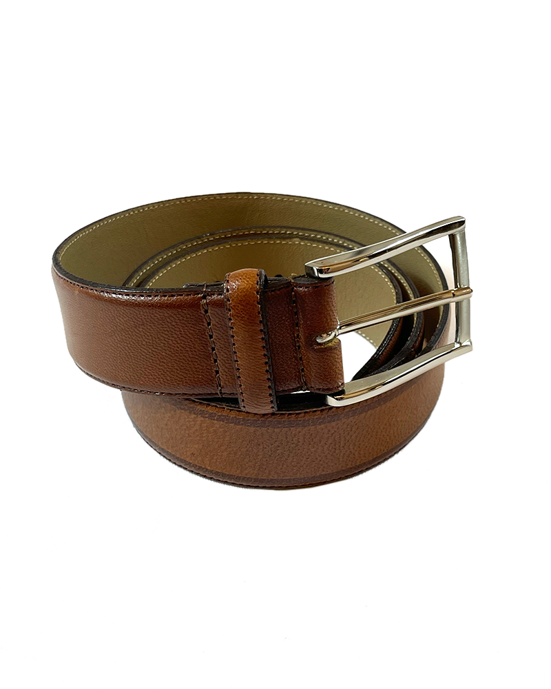 Caramel Leather Social Belt - Main