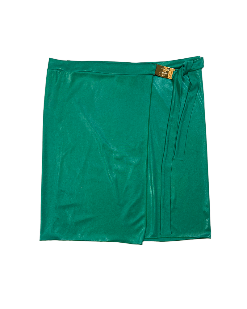 Alberta Ferretti Green Lycra Wrap Skirt - Main
