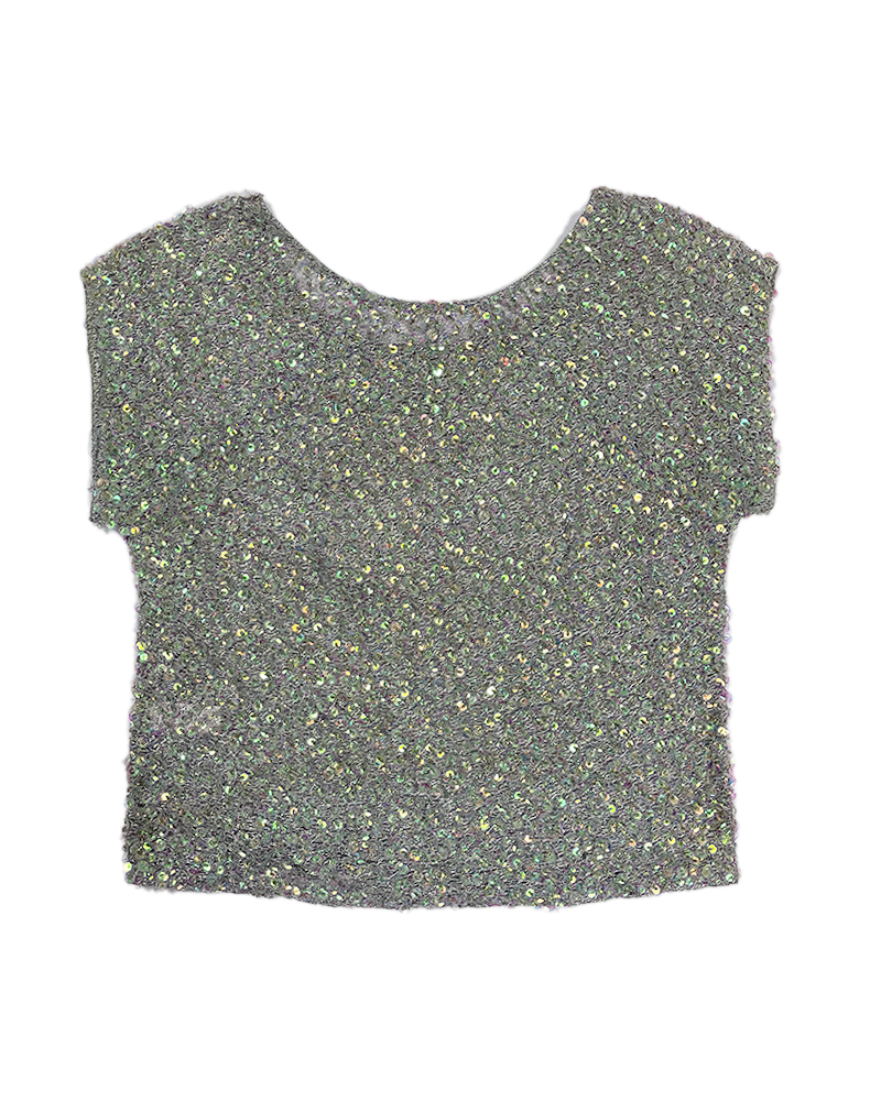 Aurora Boreal Sequins Top - Detailed View