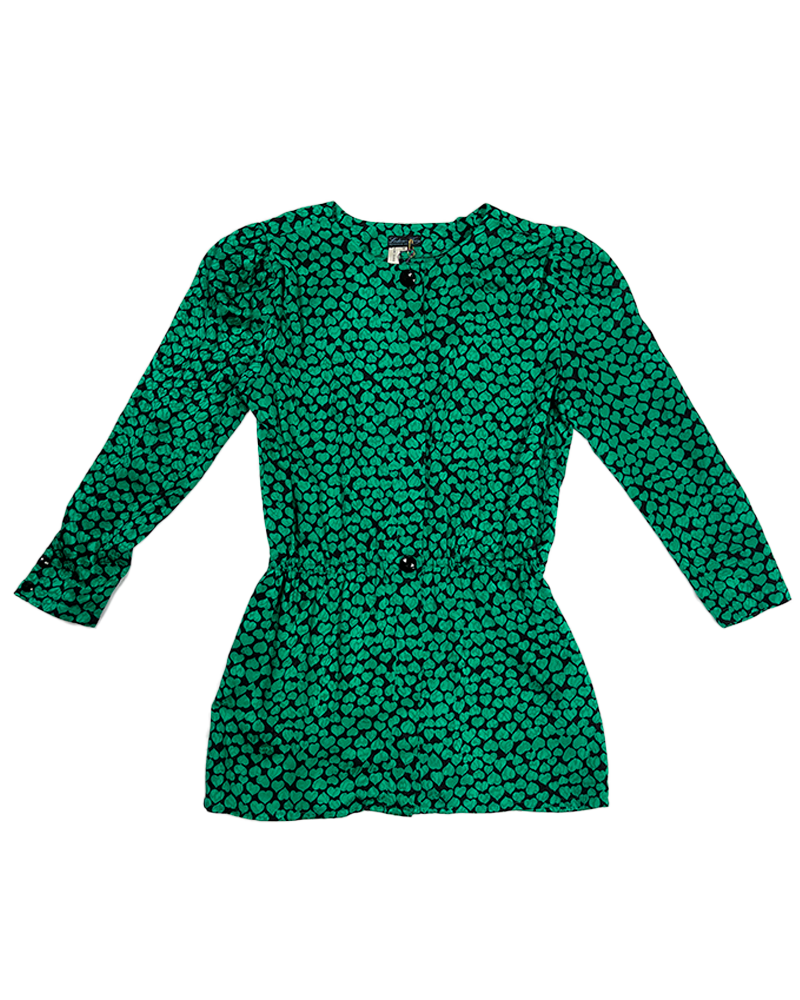 Green Heart Party Mini Dress - Main