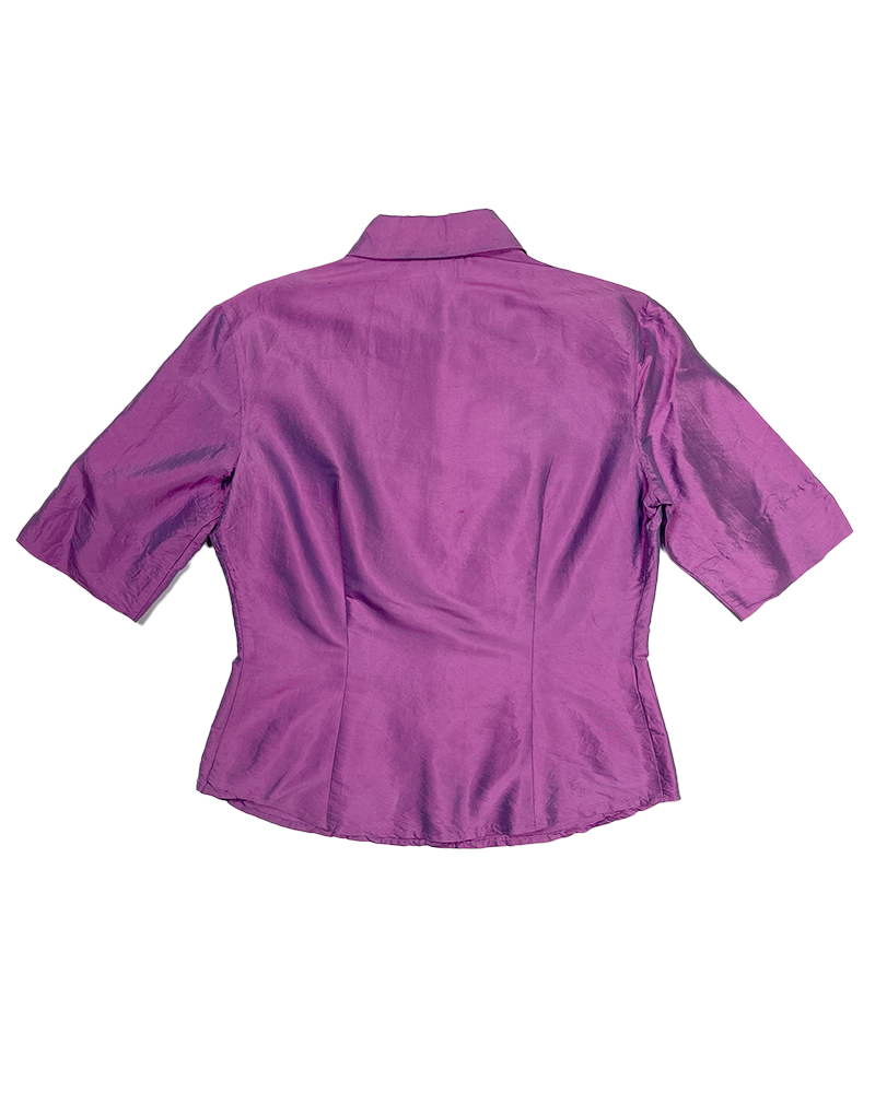  Stefanel Reflective Purple Cute Shirt - Detailed View