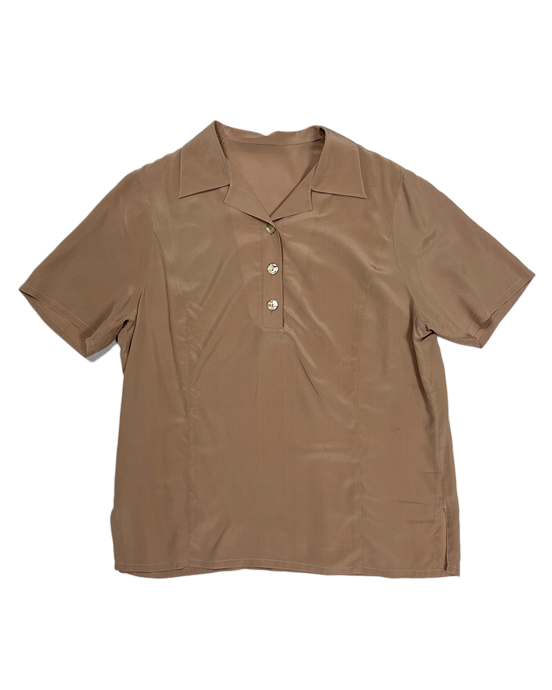 Light Skin Silk Polo Shirt - Main