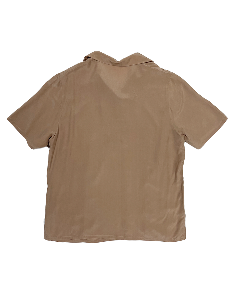 Light Skin Silk Polo Shirt - Detailed View
