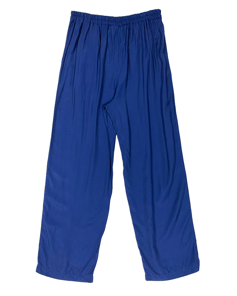 Comfy Blue Navy Viscose Pants - Detailed View