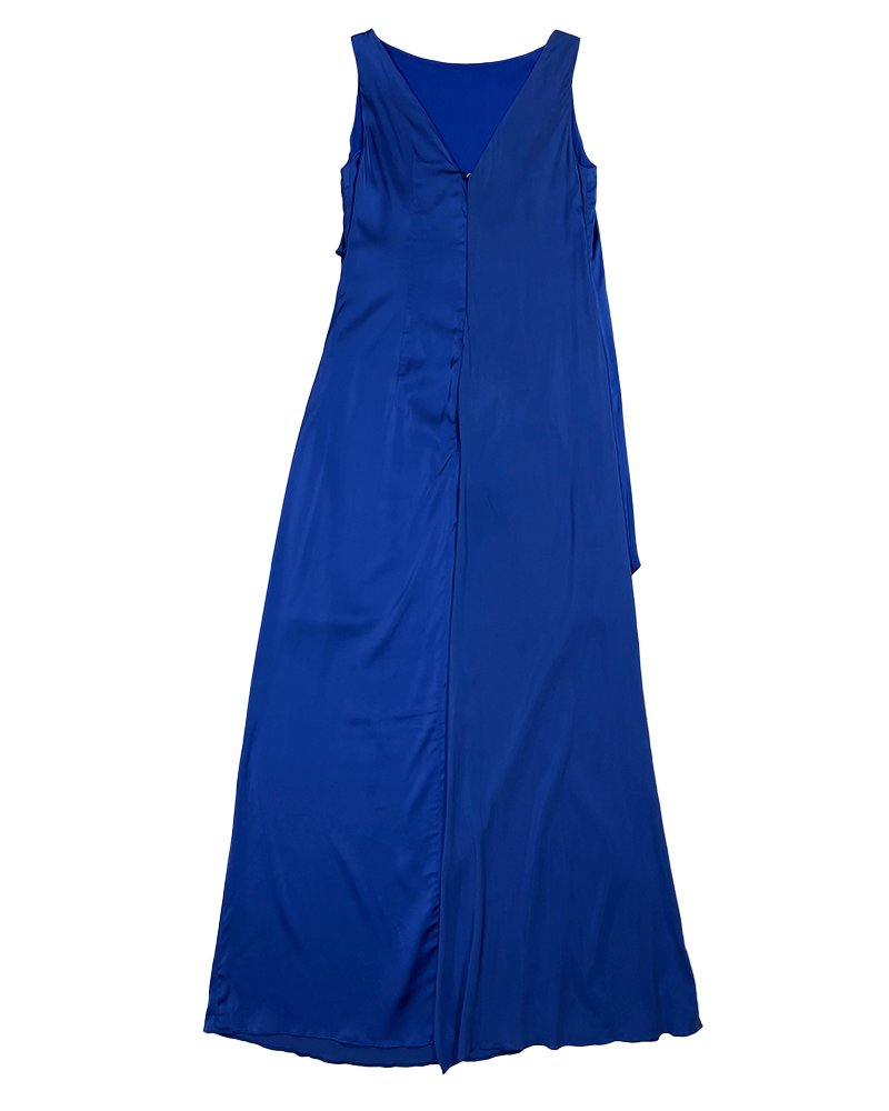 Blue Swimming Pool Gown Dress - Detailed View