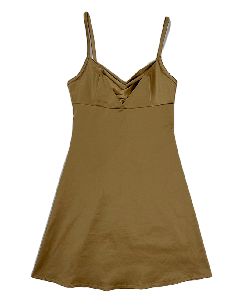 Golden Posh Mini Dress - Main