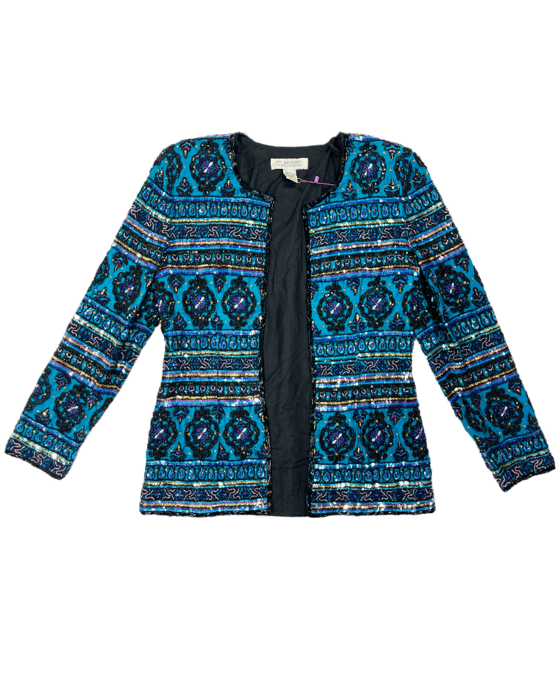 Turquoise Istanbul Embellished Jacket - Main