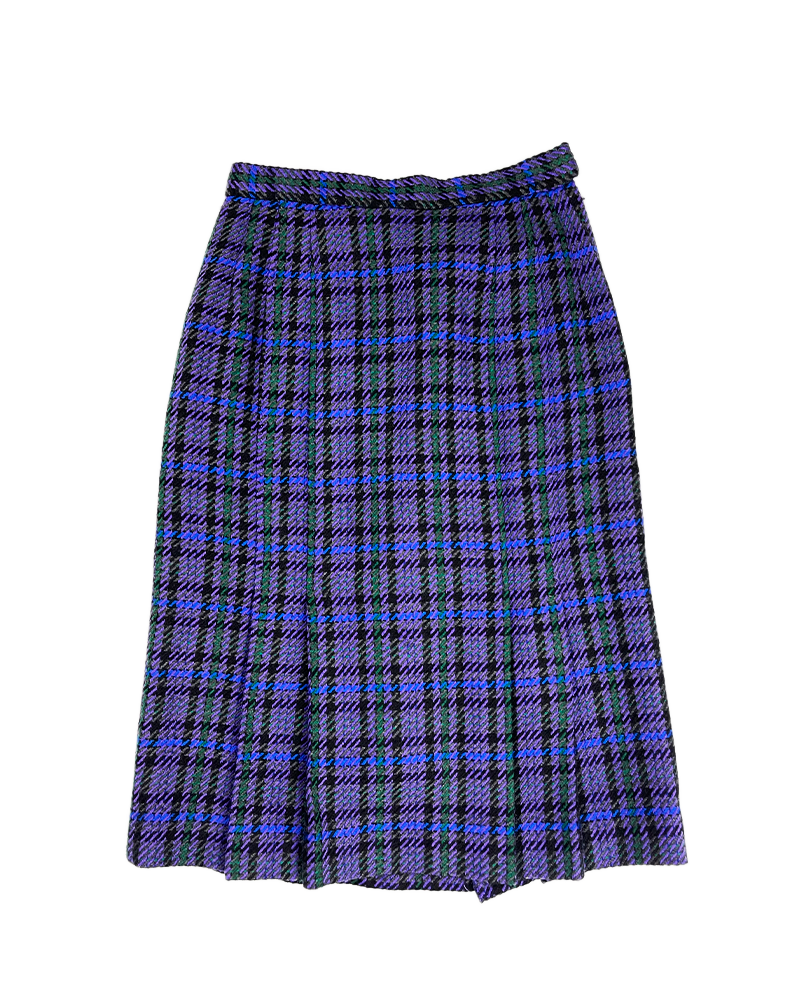 Purple Paka's Tartan Pencil Skirt - Main
