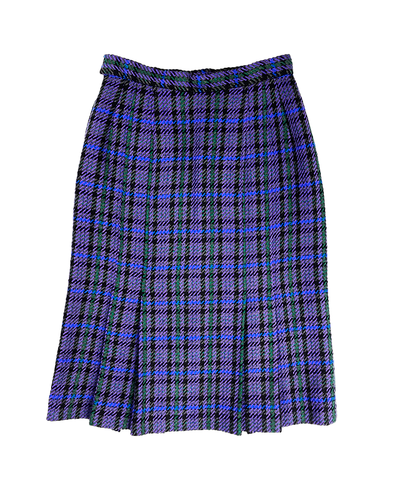 Purple Paka's Tartan Pencil Skirt - Detailed view