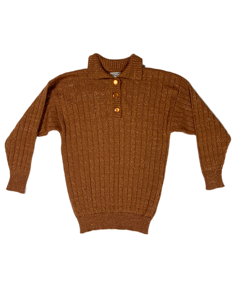Brown Glitter Sweater  - Main