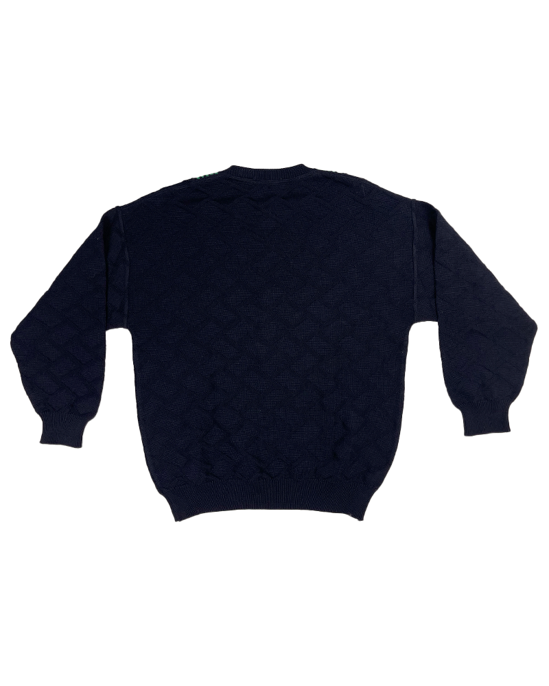 College Vibes Navy Wool Sweatshirt - Detailed view