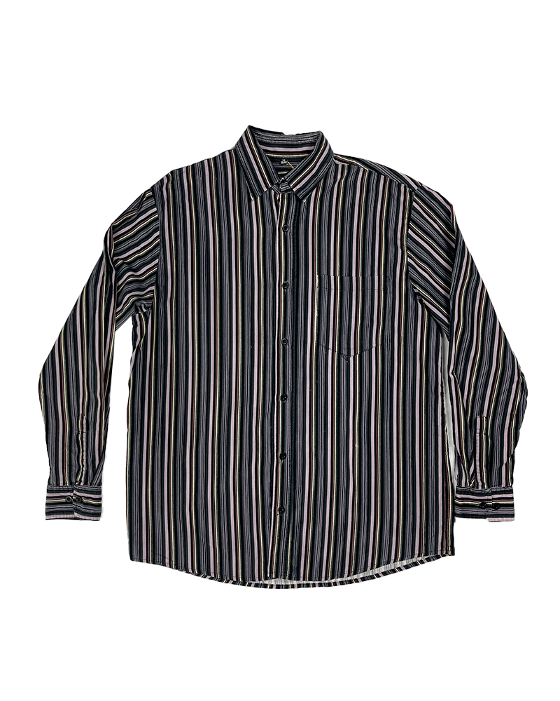 Shades of Purple Striped Corduroy Shirt - Main