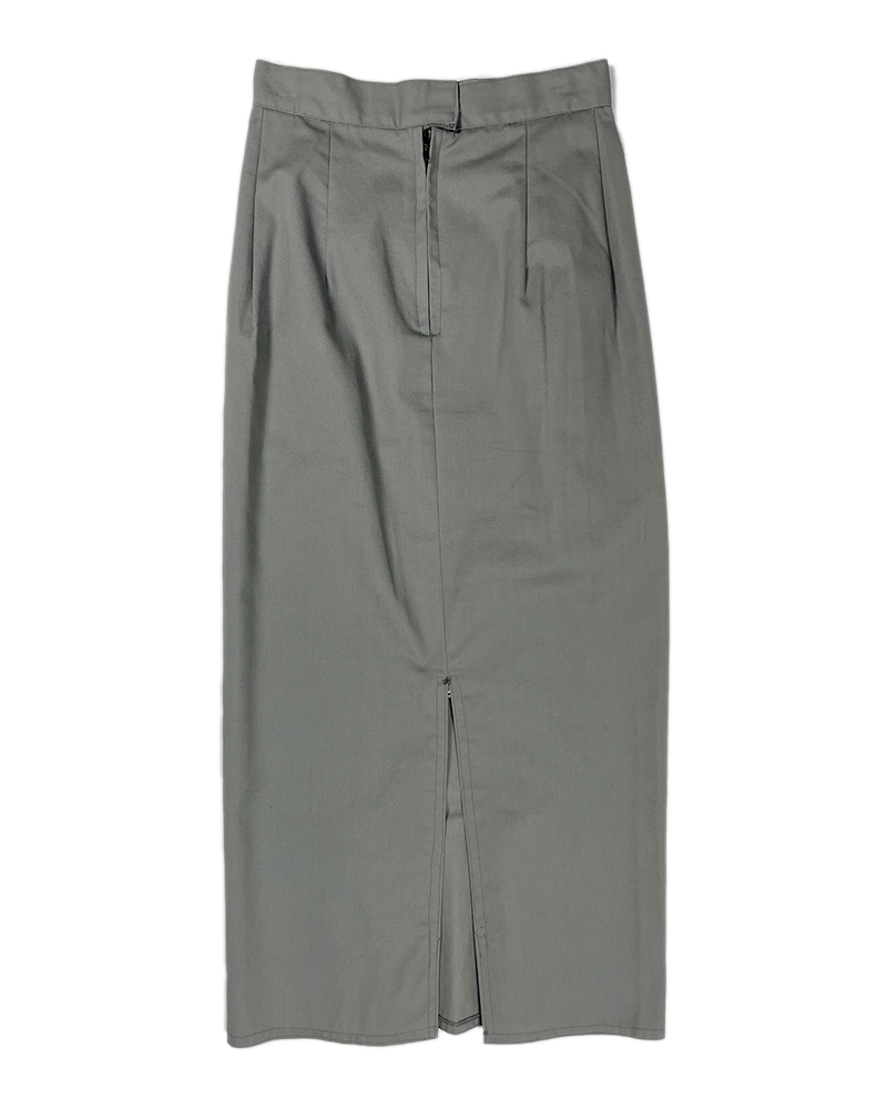 Grey Modern Buttons Midi Skirt - Detailed view