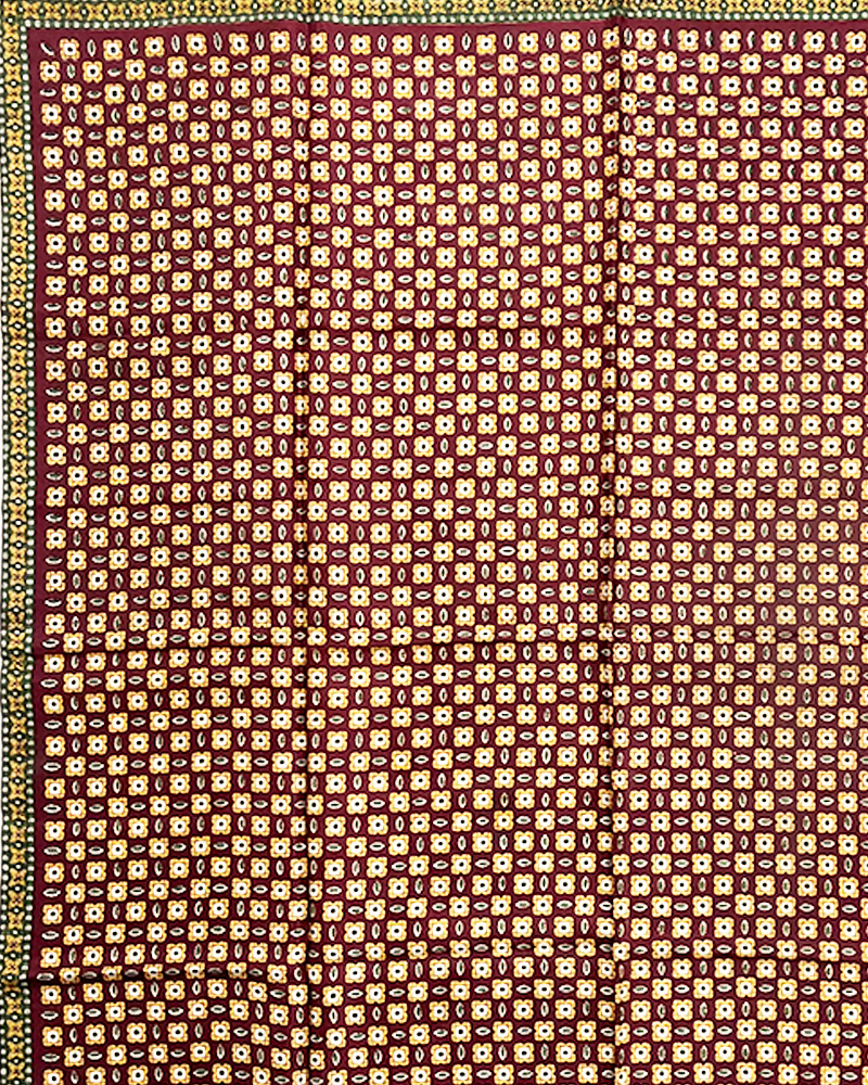 Tie Pattern Burgundy Scarf - Detailed view