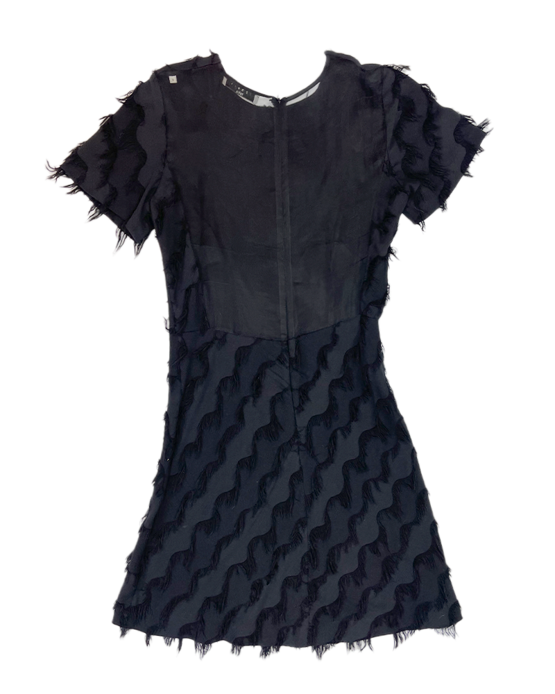 Black Sexy Shredded Midi Dress - Detailed view