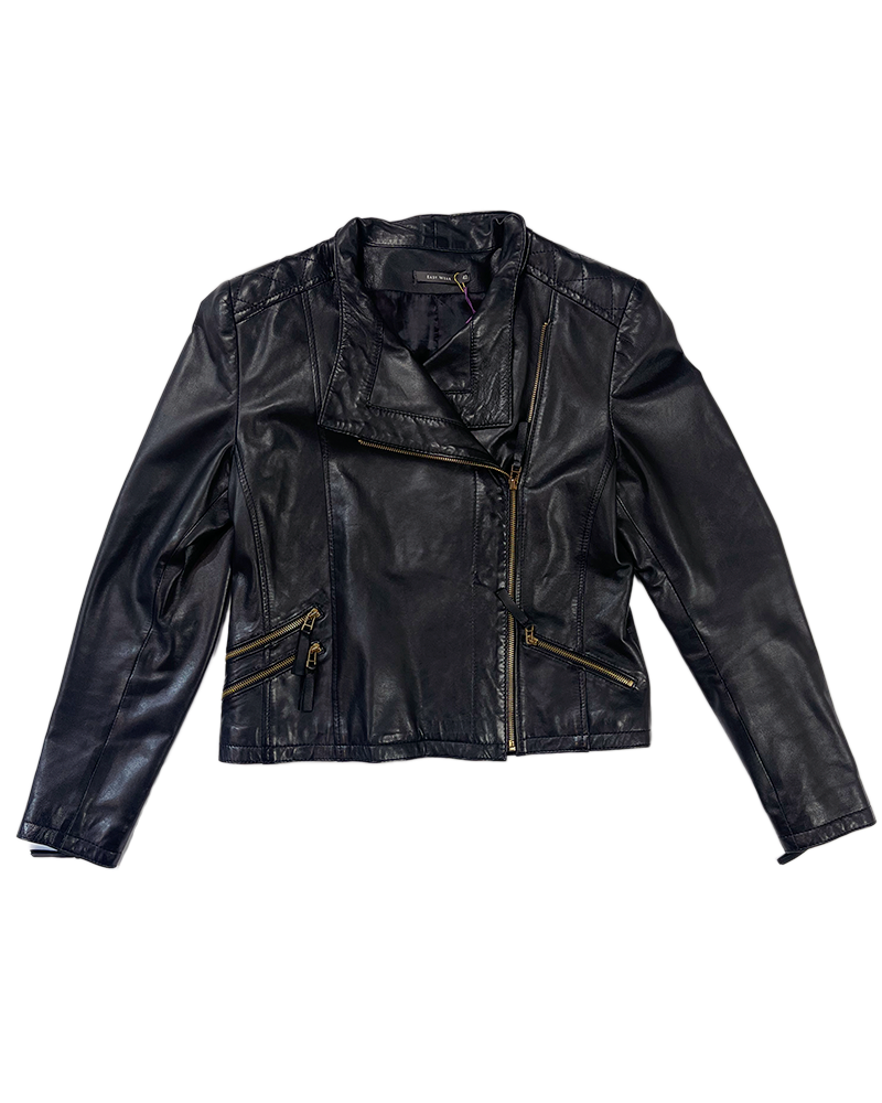 Perfectto Black Leather Jacket - Main