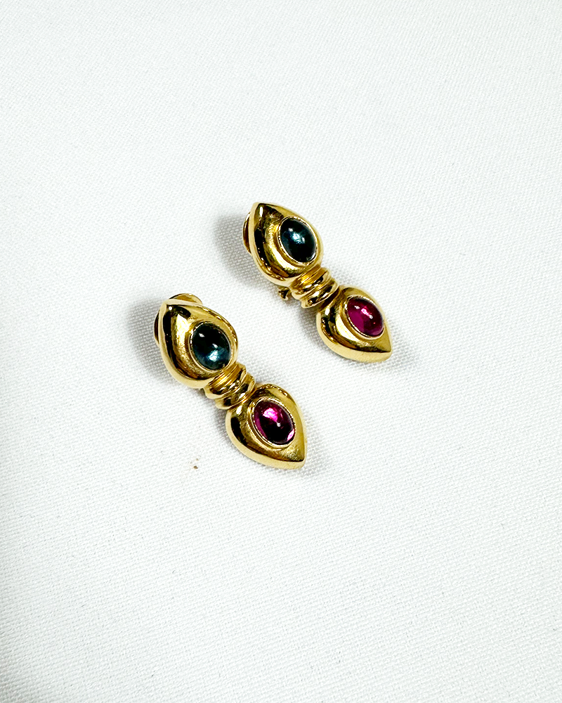 Deco Hearts Stones Earrings - Main